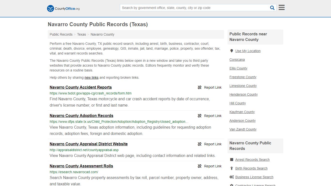 Public Records - Navarro County, TX (Business, Criminal ... - County Office